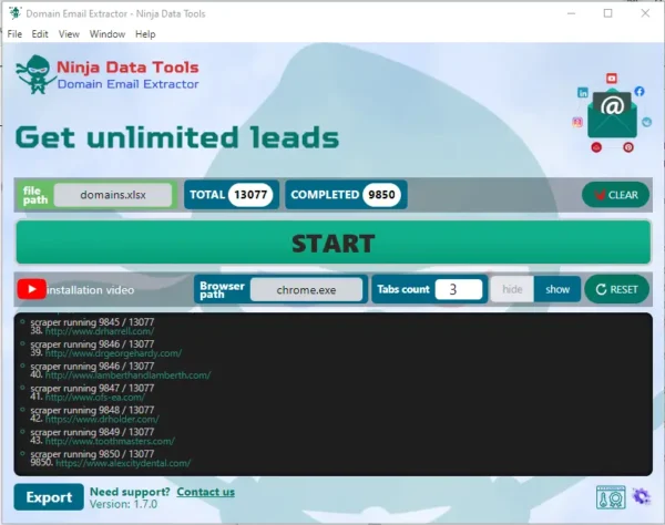 domain email extractor tool price